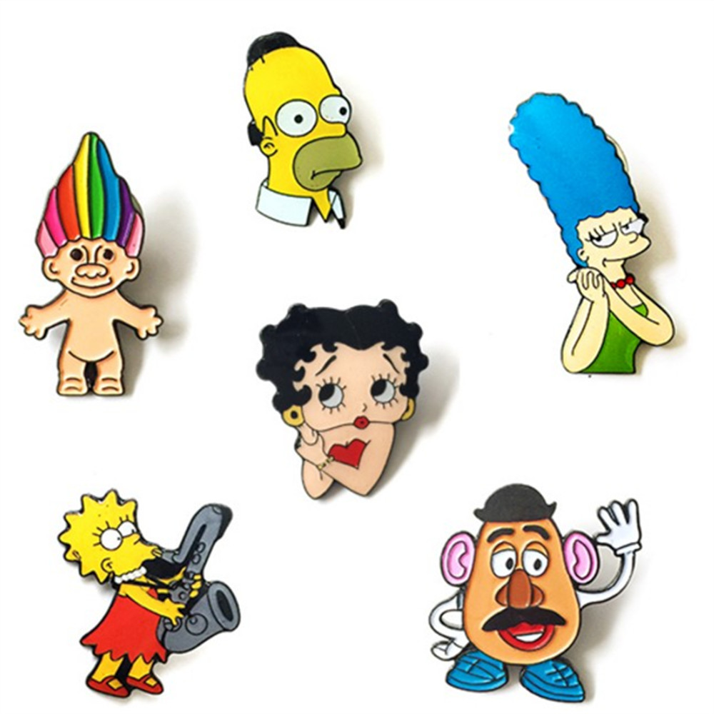 送料無料ジュエリー卸売熱い外国スーパーかわいい漫画のキャラクターブローチセット用女性ラブリーピンバッジ女性ブローチ Brooch Rabbit Set Travelbrooch Spider Aliexpress